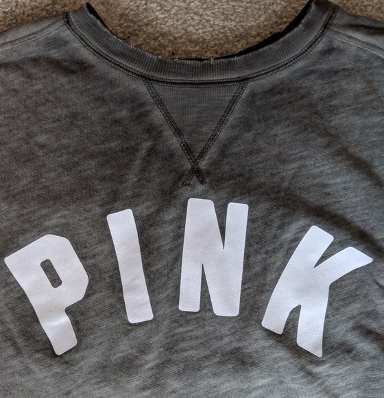 Pink Victoria's Secret Grey Sweatshirt - Picture 3 of 6